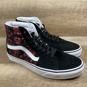VANS Sk8-Hi Love You To Death Black/Red Shoes Sneakers Mens 9 Womens 10.5 NEW